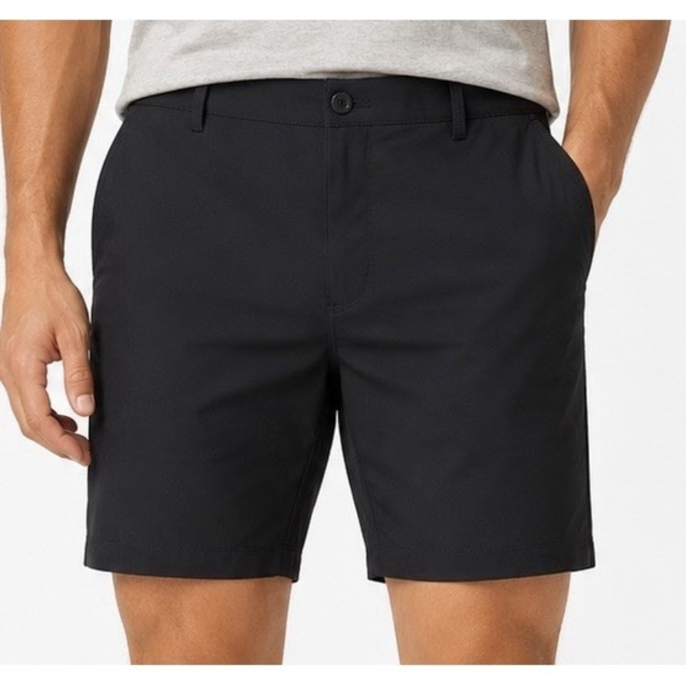 Greg Norman Golf Shorts Mens Size 40 Black Performance Stretch Comfort Waistband